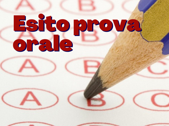 Esito prova orale Concorso Istruttore Amministrativo C - Categorie Protette