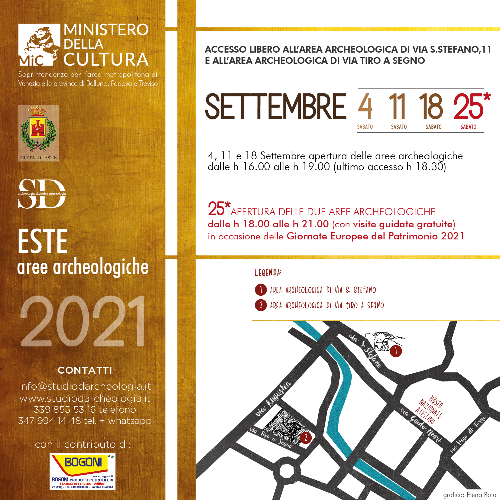 Aperture straordinarie delle Aree Archeologiche: 4-11-18-25 settembre