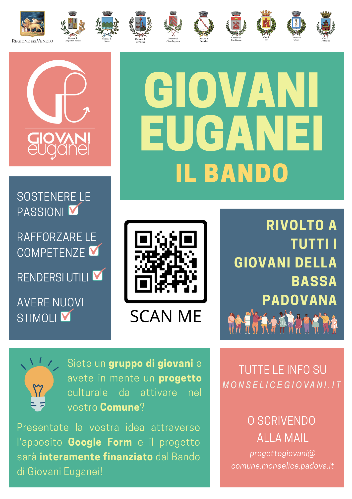 Bando "Giovani Euganei" per tutti i giovani della Bassa Padovana