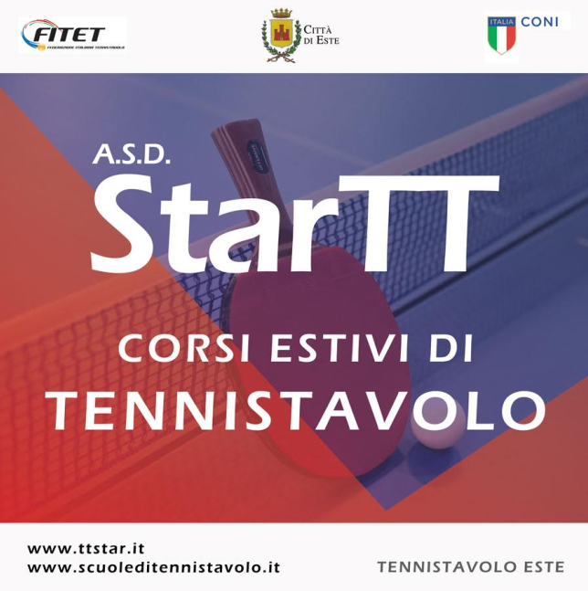 Corsi estivi di Tennistavolo con l'Asd StarTT