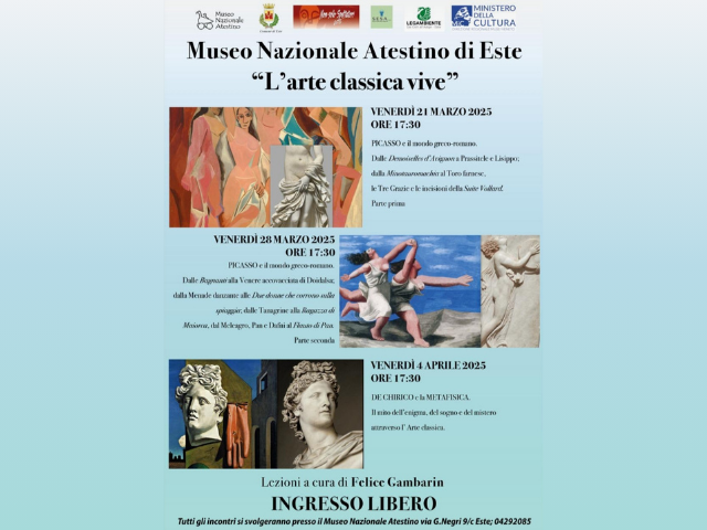 "L'arte classica vive" - conferenze a cura del Prof. Gambarin