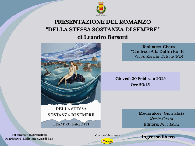 Leandro Barsotti presenta "Della stessa sostanza di sempre" - 20 febbraio