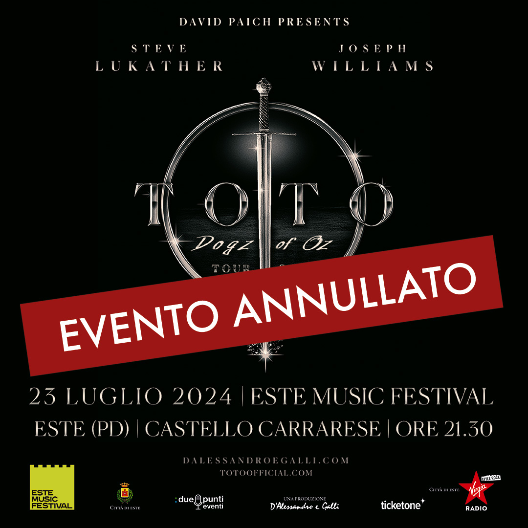 TOTO - evento di questa sera ANNULLATO