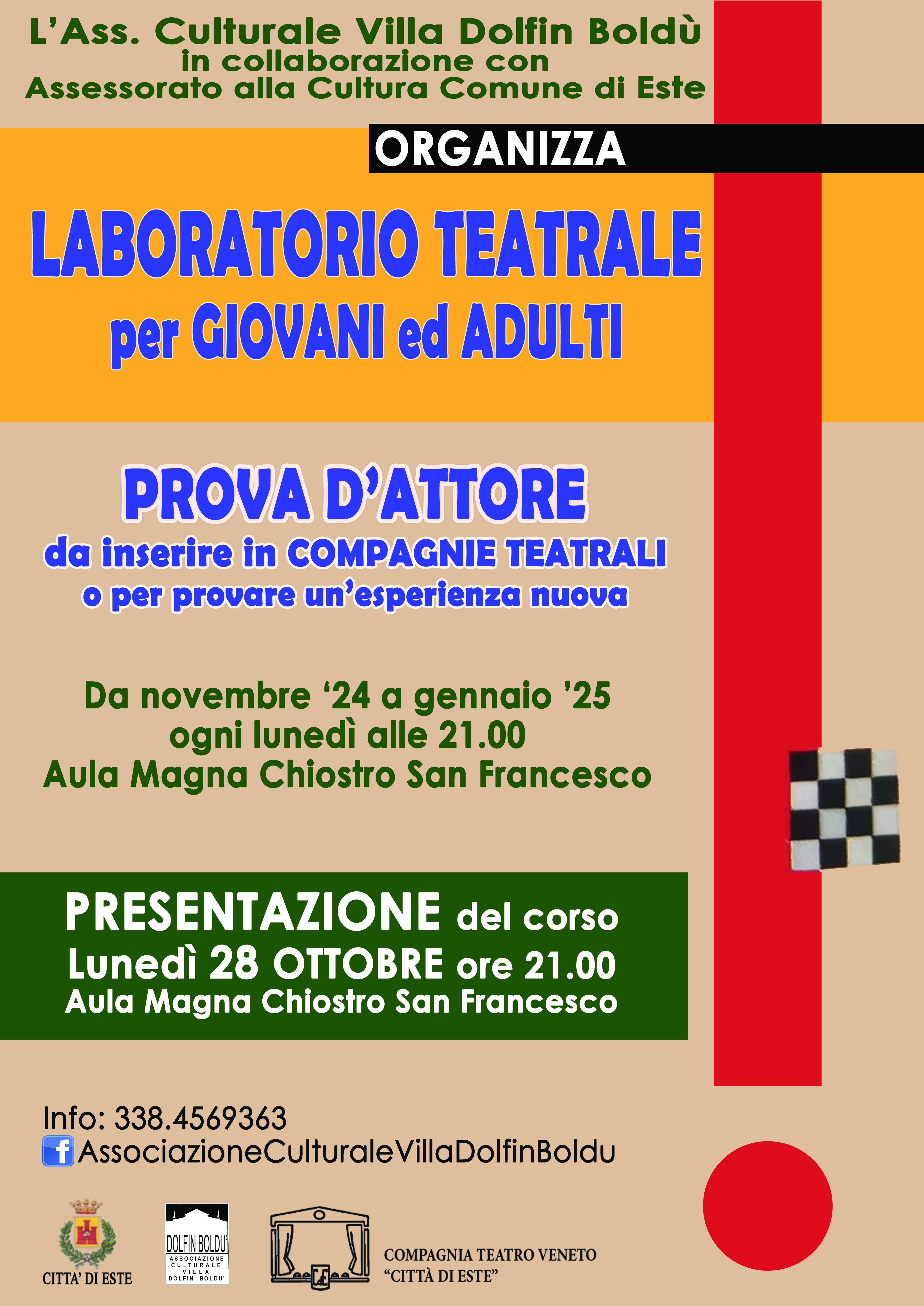 Laboratorio teatrale per giovani ed adulti 