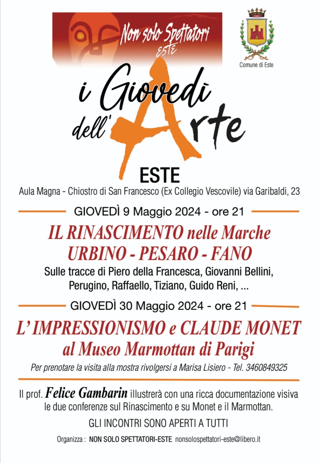 I giovedì dell'arte - 9 e 30 maggio