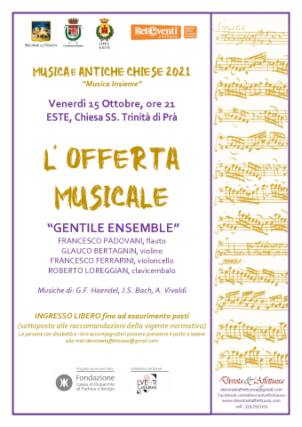 "L'offerta musicale" - Musica e Antiche Chiese 2021 - venerdì 15 ottobre