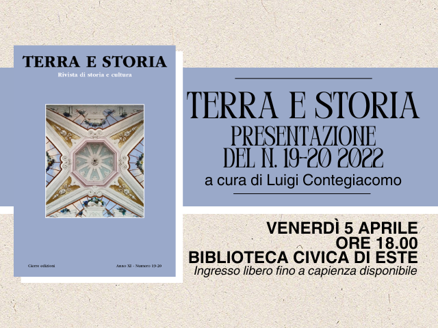 "Terra e Storia - presentazione volume 19-20 2022" - 5 aprile