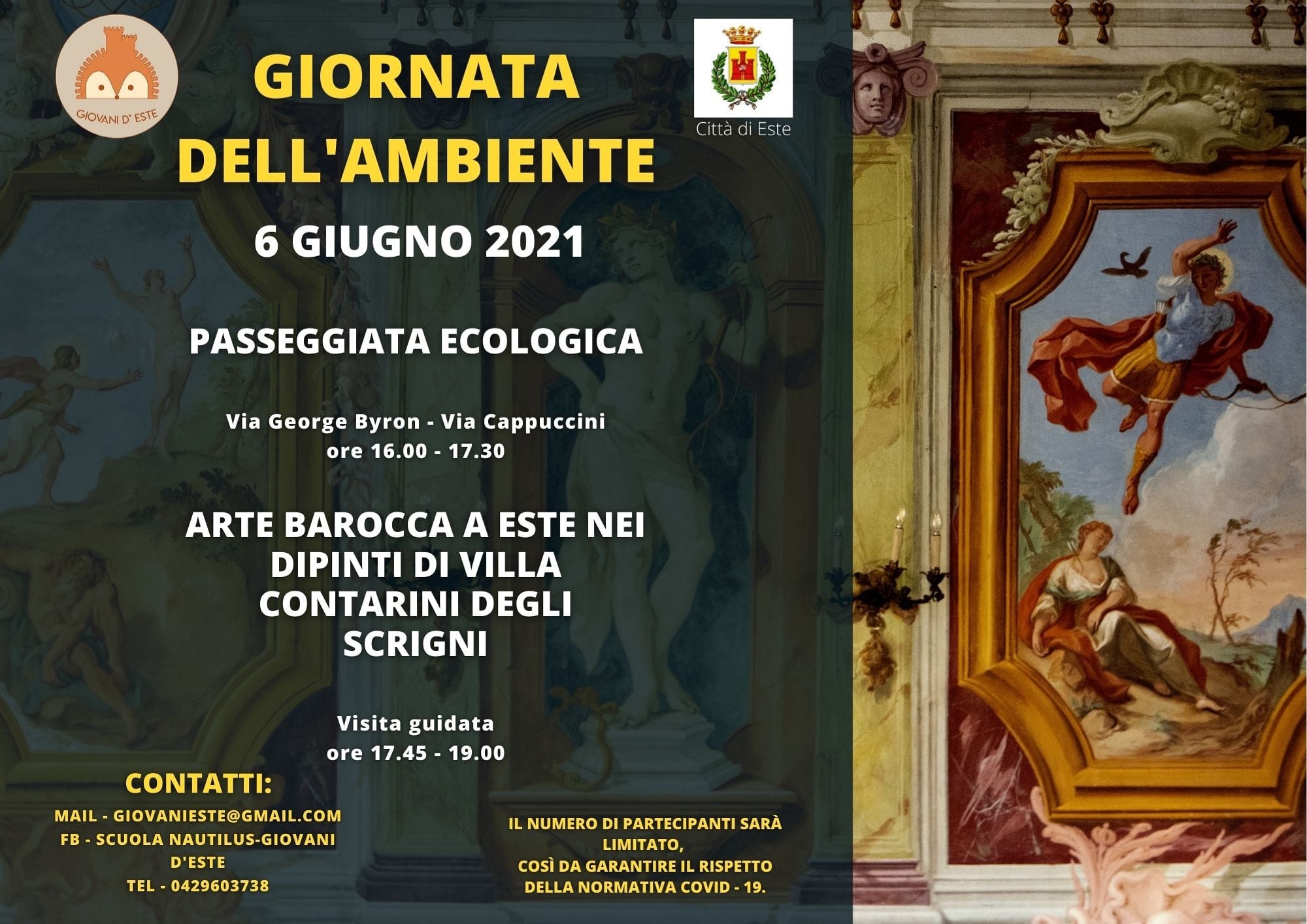 Giornata dell'ambiente: passeggiata ecologica tra l'arte barocca di Villa Contarini degli Scrigni